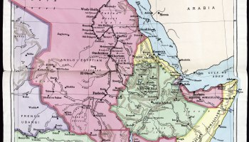 خريطة للإمبراطورية الإنگليزية-المصرية فترة الحرب العالمية الأولى