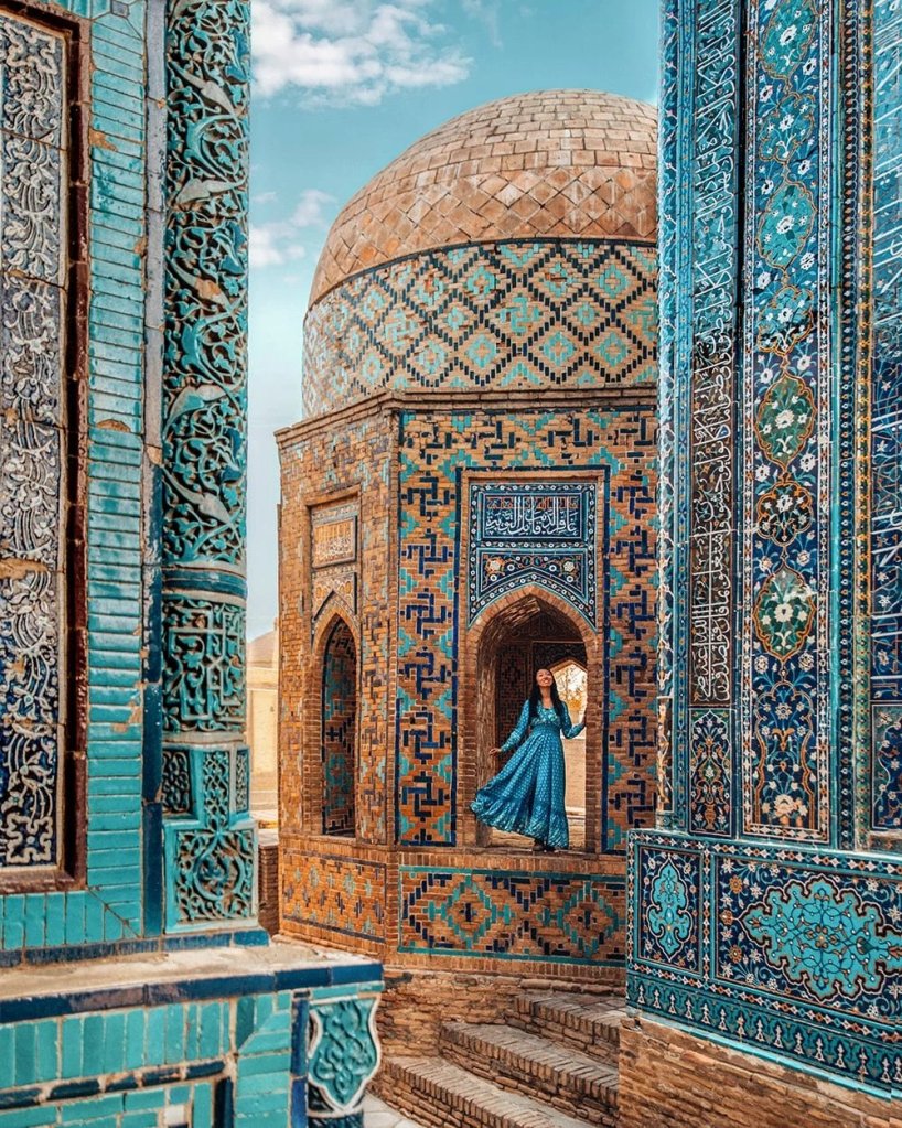 مشهد من سمرقند في أوزبكستان